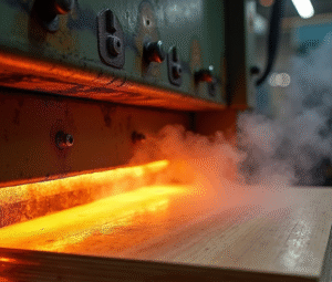 sàn gỗ kỹ thuật KAHL sử dụng công nghệ ép nóng