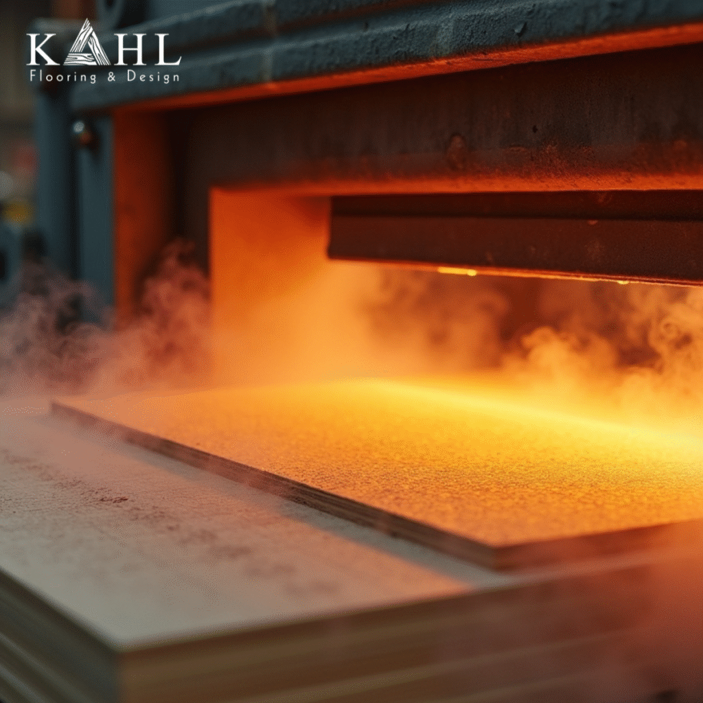 Sàn gỗ KAHL sử dụng công nghệ ép nhiệt hiện đại